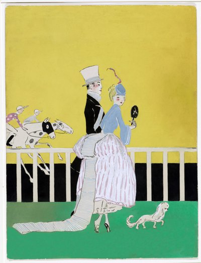 At the Races, Vanity Fair Cover, August 1916, pub. c.1916 by Ethel McClellan Plummer